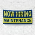 thumbnail image 4 of Now Hiring Maintenance 13 oz Heavy Duty Vinyl Banner Handyman Jobs Available Help Wanted Sign for Business Advertising Indoor/Outdoor Single-Sided with Metal Grommets (1.5x5 ft, Bl & Ye), 4 of 6