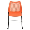 thumbnail image 6 of BizChair 5 Pack 661 lb. Capacity Orange Stack Chair with Air-Vent Back and Black Powder Coated Sled Base, 6 of 14