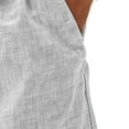 thumbnail image 5 of Godokuleh Lininco Mens Shorts, Mokaloha Mens Shorts, Men's Breathable Linen Embroidered Logo Loose Holiday Short White 5XL, 5 of 5