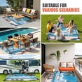 thumbnail image 4 of Summer Beach Coastal Outdoor Rug for Patio/Deck/Porch, Non-Slip Large Area Rug 5 x 7 Ft, Blue Sea Ocean Landscape Hawaii Indoor Outdoor Rugs Washable Area Rugs, Reversible Camping Rug Carpet Runner, 4 of 8