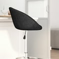 thumbnail image 4 of Flash Furniture Luis Contemporary Charcoal Fabric Adjustable Height Barstool with Barrel Back and Chrome Base, 4 of 13