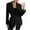 Black##1, variant on jsaierl Women's Spring Lapel Casual Blazer Loose Open Front Basic Blazer Long Sleeve Pocket Blazer Jacket with Belt