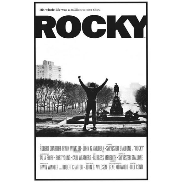 Pop Culture Graphics MOVCF3202 Rocky Movie Poster Print, 27 x 40