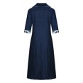 thumbnail image 5 of Patlollav Clearance Womens Casual Summer Print Square Collar Short Sleeve Swing Long Dress, 5 of 6