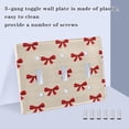 thumbnail image 4 of Neatly Red Bows Light Switch Cover Electrical Outlet Cover Replaceable Wall Plates 2-Gang, 4 of 8