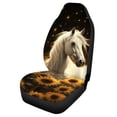 thumbnail image 5 of Uourmeti Horse Sunflower Starry Print Front Car Seat Cover 1 Piece, Seat Covers for Cars Polyester Perfect Fit Stretchy for Vans Sedan Suv, 5 of 6