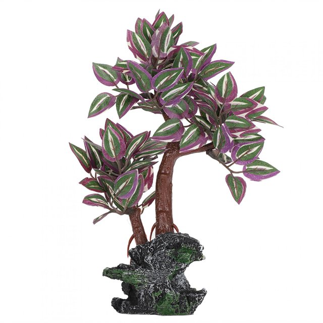 Base de resina sintética para acuario, accesorio de apariencia de árbol de simulación Artificial de hermoso color para peceras, decoración de paisajes