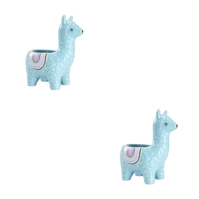 Macetas de cerámica Cateissary para plantas Alpaca azul cielo 2Conjunto
