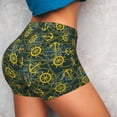 thumbnail image 2 of Sikiie Marine Anchors And Compass Print Workout Shorts Women Scrunch Butt Gym Shorts Seamless High Waist Tummy Control Yoga Biker Athletic Shorts, 2 of 5