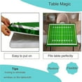 thumbnail image 3 of Square Card Table Elastic Fitted Tablecloth, Football Pattern Printed on Stretchable Polyester Table Cloth, for Family Party and Patio Decoration, Fit for 36" x 36"Square Table, 3 of 4