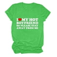 thumbnail image 2 of TIMIFIS T-Shirts de la Saint-Valentin pour Femmes Été Décontracté Manches Courtes Col Rond Imprimé Cœur d'Amour, 2 of 3