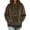 Brown, variant on Fall Plus Size Fashion Womens Solid Casual Long Sleeve Ladies Loose Hooded Sweatshirts Blouse