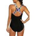 thumbnail image 3 of Charmo Womens Pro One Piece Athletic Bathing Suit Color Block Swimsuit, 3 of 5