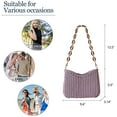 thumbnail image 6 of Straw Woven Shoulder Bag for Women Summer Beach Travel Crossbody Handbag Classics Satchel Purse, 6 of 7