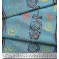 thumbnail image 2 of Soimoi Poly Georgette Fabric Vegetables,Jar & Cups Decor Fabric Printed Yard 42 Inch Wide, 2 of 3