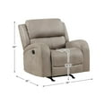 thumbnail image 3 of Lexicon Pagosa Polished Microfiber Rocker Reclining Chair in Brown, 3 of 5