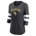thumbnail image 2 of Women's Fanatics Branded Heather Charcoal Pittsburgh Penguins Special Edition 2.0 Barn Burner 3/4 Sleeve T-Shirt, 2 of 3