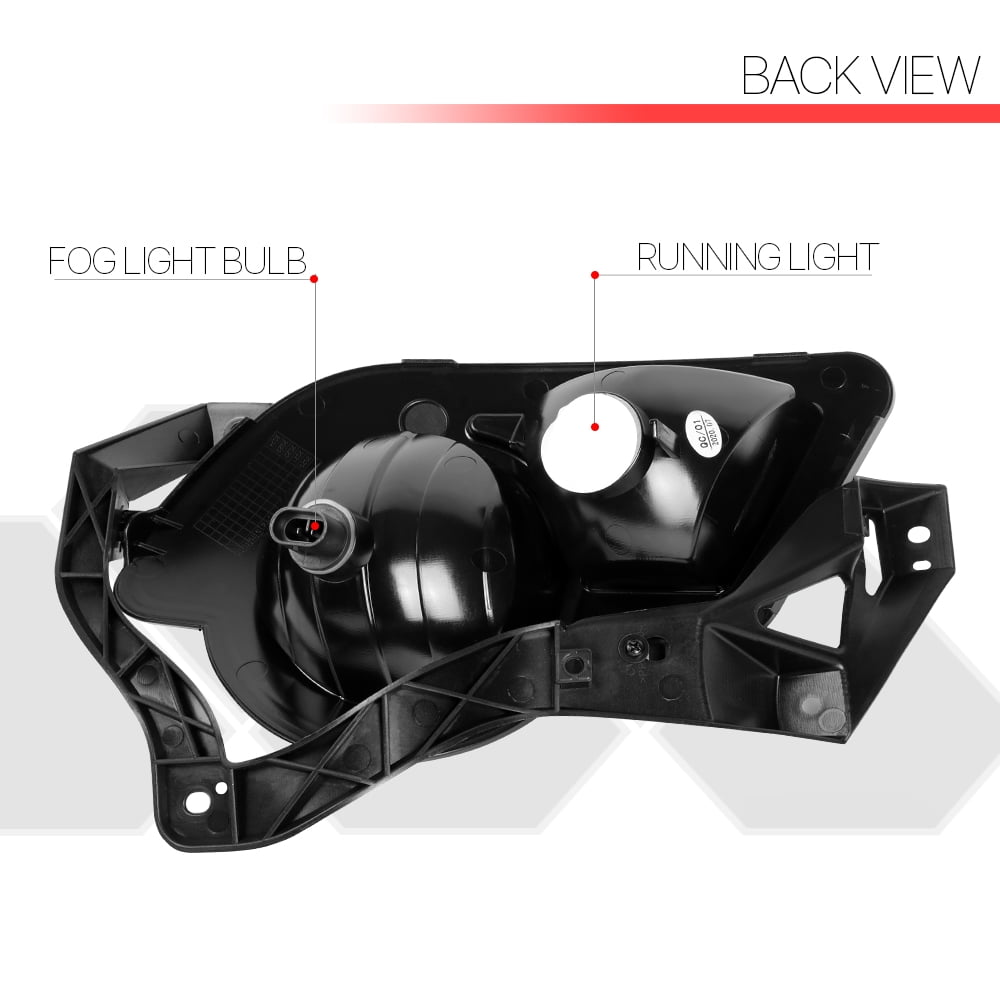 DNA Motoring For 02-06 Chevy Avalanche 1500 2500 w/Cladding Chrome Clear Bumper Fog Light Lamps Pair