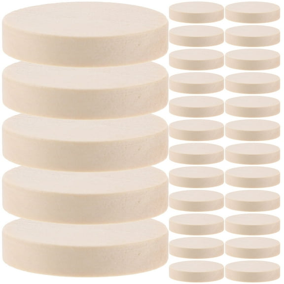 TABLZONE 50pcs Unfinished Round Wood Slices Natural Wood Color DIY Crafts Artists Decorators