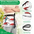 thumbnail image 4 of Yayeee Waist Apron with Pockets for Cooking Waterproof Half Server Aprons, Red Santa Hats Pattern, 4 of 7