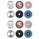 thumbnail image 1 of Kit de 12 Discos de Corte de 75 mm para Amoladora Angular de 10 mm de Diámetro, Hoja de Circular de Metal, Disco de Lijado Plano y Almohadillas de Lijado., 1 of 5