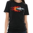 thumbnail image 3 of UFO Alien Spaceship Graphic Design Unisex Ring Spun Cotton Vintage Short Sleeve Crewneck Tee Shirt - Vintage Black 3XL, 3 of 4