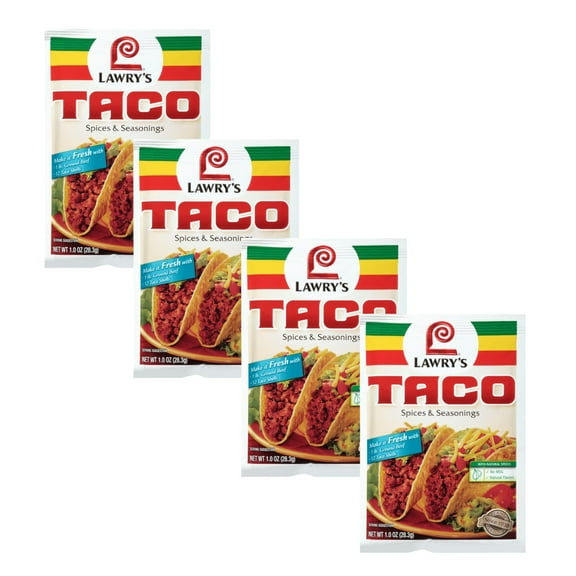 ( 4 Pack ) Lawry's Taco Seasoning Mix 1 Oz