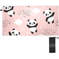 thumbnail image 2 of Coolnut Panda Beach Towel, Sand Free Super Absorbent Oversized Travel Towel with Mesh Bag for Beach,Camping, Swimming, Holiday, 30"x 60", 2 of 7