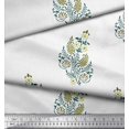 thumbnail image 2 of Soimoi Cotton Voile Fabric Leaves,Floral & Paisley Block Print Fabric by The Yard 56 Inch Wide, 2 of 3