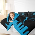 thumbnail image 4 of Homewish Teens Baseball Print Bedding Comforter Set, Black Blue Abstract Twin Comforter Sets, Cartoon Sports Theme Reversible Bedding Set, Ultra Soft Bedroom Decor, 2 Pieces, 4 of 8