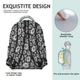 thumbnail image 3 of Floral and Leopard Print Students Backpack Durable Outdoor Backpack with Artistic Wildflower and Butterfly Design, Adjustable Straps, Perfect for School and Travel, 3 of 6
