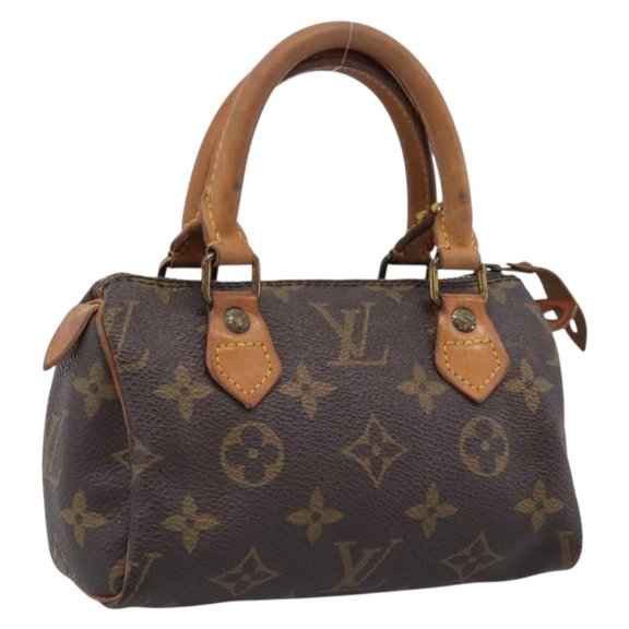 Pre-Owned Louis Vuitton Speedy Mini Hl Monogram Canvas Brown Canvas Handbag