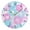 Gold, variant on Blue and Pink Circle Round Wall Clock Silent Battery Operated Home Decor for Living Room Bedroom
