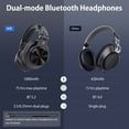 thumbnail image 6 of OneOdio Bluetooth Over-Ear Headphones with Mic | Wireless & Wired Dual-Mode Headphones for Drum Piano PC Phones Laptop-72 Hours Playtime-A70 Black, 6 of 9