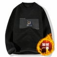 thumbnail image 4 of Kilaqueen Sherpa Lined Sweatshirts for Men Fleece Graphic Pullover Top Soft Comfy Crewneck Sweatshirts Long Sleeve Warm Sweater Winter Clothes, 4 of 4