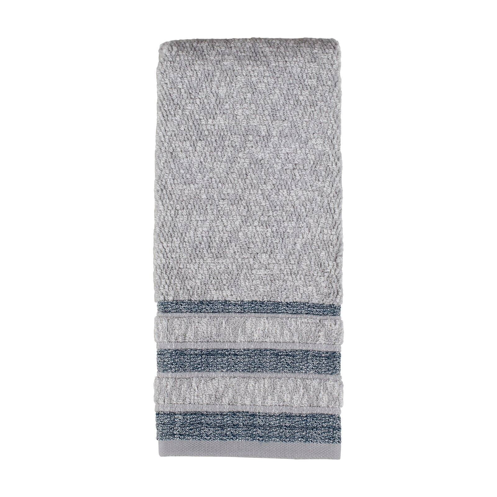 SKL Home Cubes Hand Towel, Navy, 16" x 26"