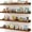 Walnut Brown, variant on Nursery Book Shelves, 4-Pack White Floating Shelves for Wall Kids, Scalloped Shelves, Wall Book Shelves for Bedroom Kids, Toddler Room, Baby Room, Nursery Decor (Walnut Brown, 36 Inches)