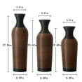 thumbnail image 4 of YIYADO Handwoven PVC Rattan Vases, Set of 3 Brown Floor Standing Home Decor Vases, 27.56" 23.62" 19.69" Tall Farmhouse Decoration Vases, 4 of 6