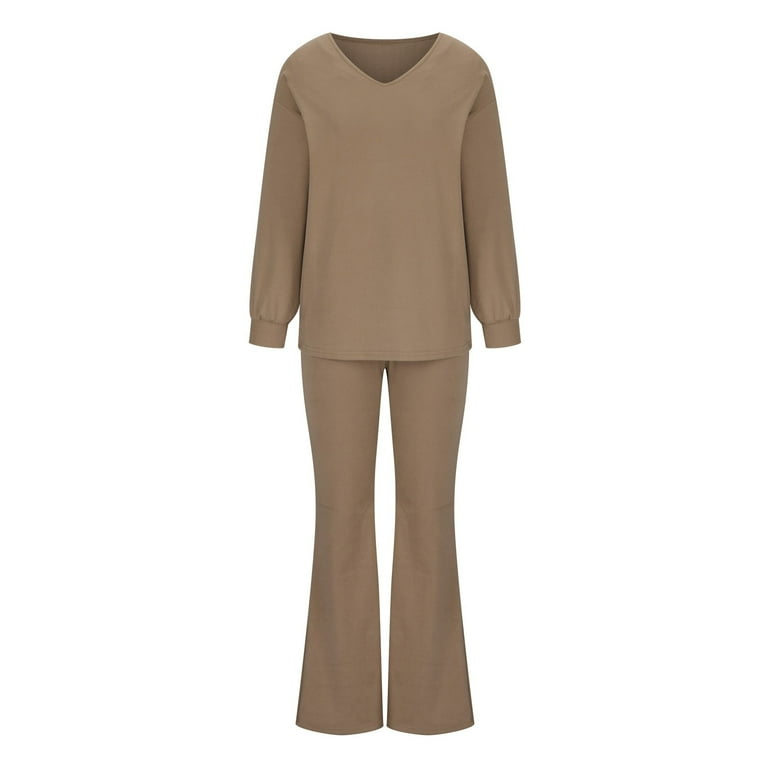 Flare Sleeve Color Matching V-Neck Sweater Flare Sleeve Color Matching V-Neck Sweater