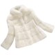 thumbnail image 2 of Abrigo informal de manga larga sin capucha para mujer, chaquetas y abrigos de color liso para invierno, cálido, holgado, con cuello levantado, abrigo de pelo para mujer, 2 of 5