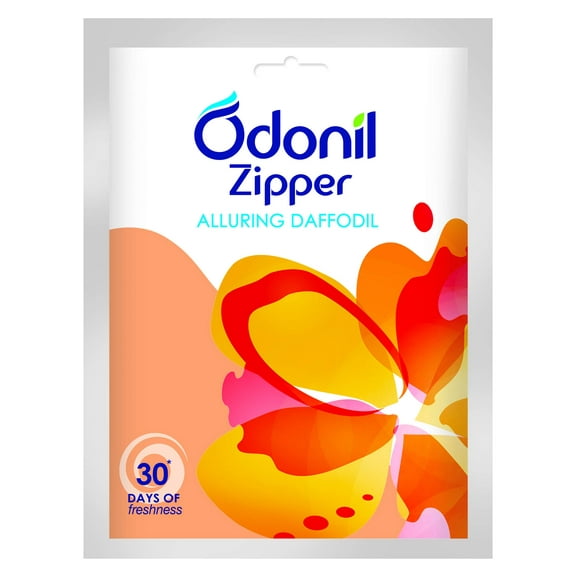 Odonil Bathroom Air Freshener Zipper - Alluring Daffodil -Assorted 10g