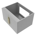 thumbnail image 2 of Alpine 24" Wood Floating Vanity Base in Gray with Gold Handles, 2 of 5