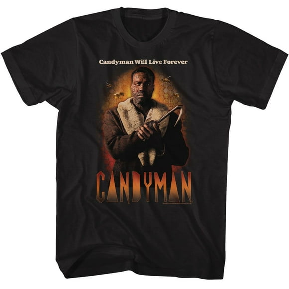 Candyman Bees And Honeycomb Black Adult T-Shirt