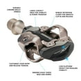 thumbnail image 3 of SHIMANO DEORE XT PD-M8100 SPD Pedal, Without Reflector, Includes Cleat, Black, One Size, 3 of 6
