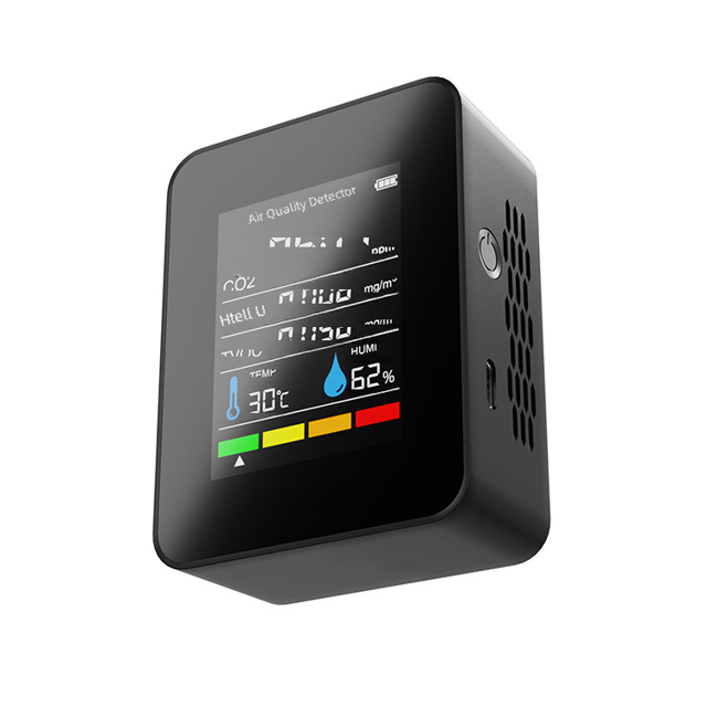 Detector de dióxido de carbono por infrarrojos cinco en uno, detector de CO2, monitor portátil de temperatura, humedad y calidad del aire