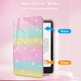 thumbnail image 5 of Fintie Clear TPU Case for 7" Kindle Paperwhite (12th Gen, 2024) & Kindle Colorsoft – Slim Transparent Back Cover with Auto Wake/Sleep, Glitter Rainbow Ombre, 5 of 9