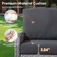 thumbnail image 3 of XIZZI 5-Piece Patio Furniture Set, All-Weather Wicker Outdoor Conversation Sets with Swivel Chairs and Glass Coffee Table for Backyard, Porch, Deck-Black, 3 of 7