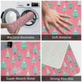 thumbnail image 3 of Rateoe Pastel Christmas Trees on Pink Pattern Flannel Door Mat Indoor Outdoor Entrance, Waterproof All-Weather Doormat,Fade Resistant, Low Profile Entryway Mat 16x24in, 3 of 7