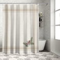 thumbnail image 3 of Christmas Shower Curtain Pine Cones Branch Christmas Shower Curtains for Bathroom Decor Brown Stripes Vintage for Christmas Decoration Bath Curtains Sets with Hooks Waterproof Standard Size 72" x 72", 3 of 6