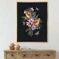 thumbnail image 2 of Designart 'Little Bird Sitting On Colourful Bouquet Of Wildflowers II' Traditional Framed Canvas Wall Art Print, 2 of 5